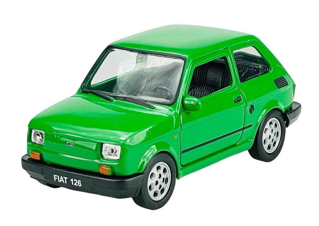 Welly Fiat 126p Grün 1:34-1:39 Die Cast Metall Modell  im Produktbild 