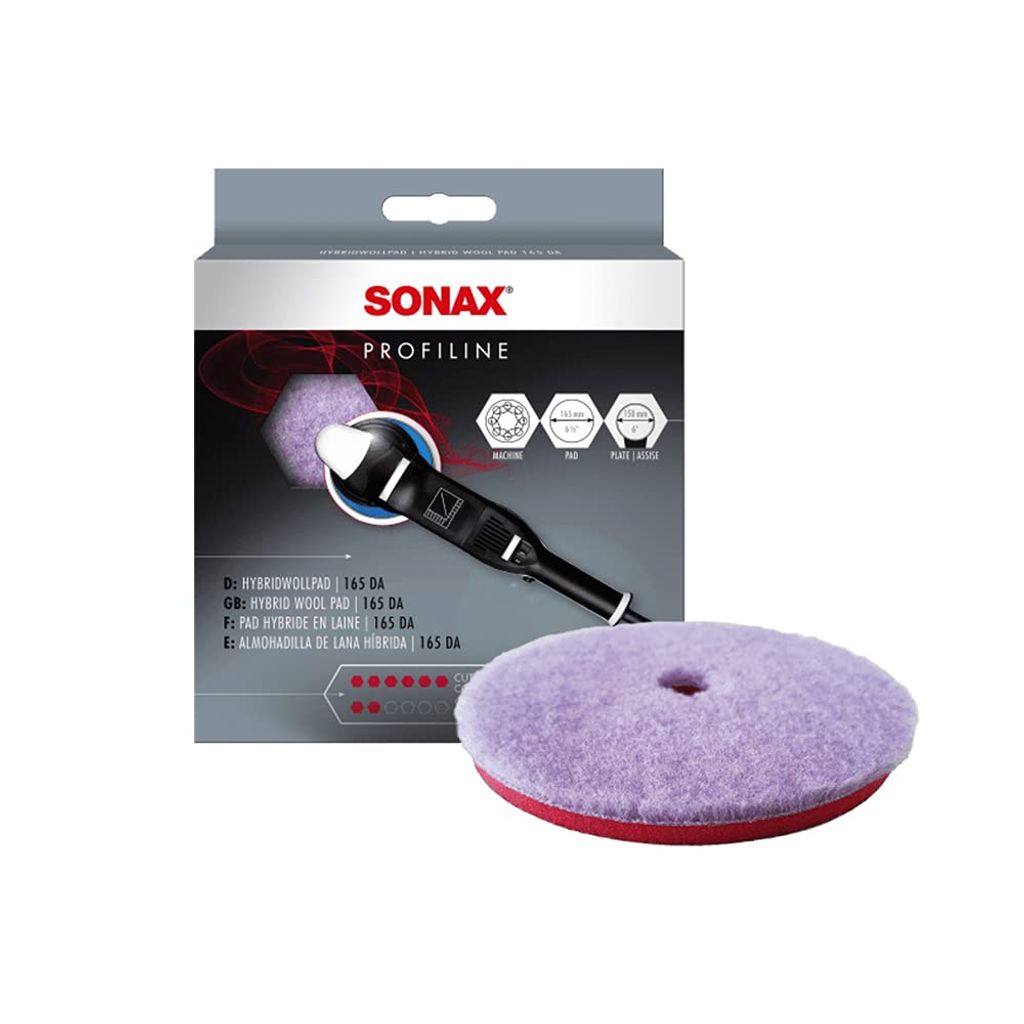 Sonax Hybridwollpad 165 DA, Polierscheibe, 16,5 cm, 16,5 cm, Violett, Rot
