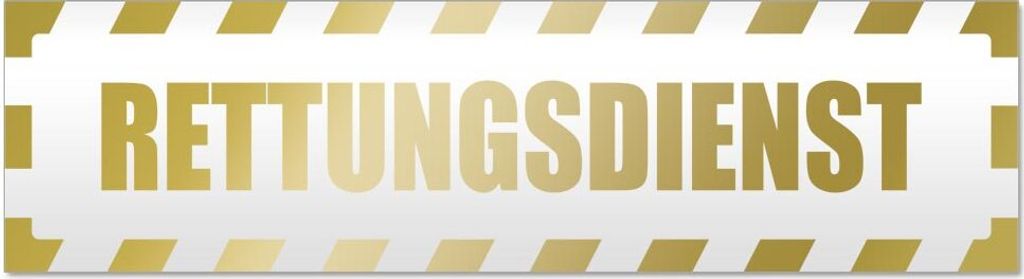Rettungsdienst gestreift Magnetschild Schild magnetisch