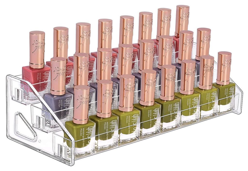 Nagellack-Organizer, 3-lagiger, transparenter Acryl-Nagellackhalter, Aufbewahrungsbox für ätherische Öle und Kosmetika, Make-up-Organizer, Kosme...