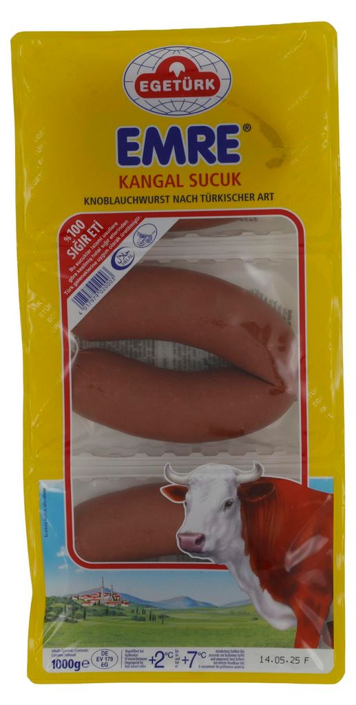 Knoblauchwurst Egetürk | Emre Kangal Sucuk | Türkisch, würzig | 1000g