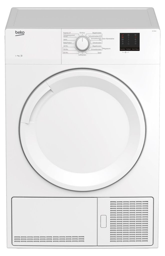 Beko DC 7130 N Kondenstrockner 7kg Programmablaufanzeige Produktbild 