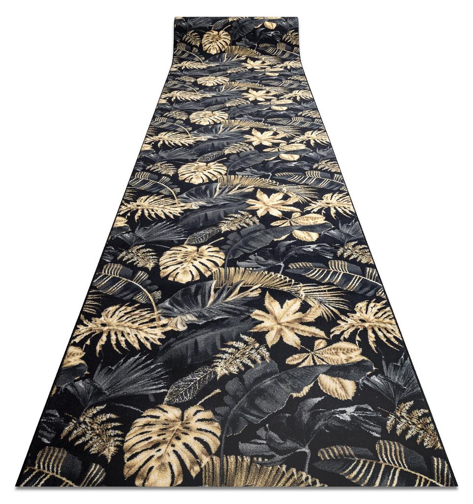 TAPIS DE COULOIR antidérapant MONSTERA Feuilles la gomme or Image du produit 