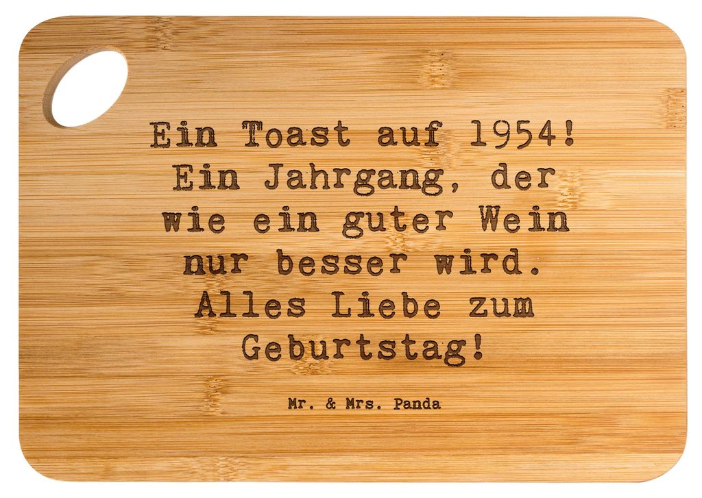 Mr. & Mrs. Panda jausenbrett Spruch 1954 Geburtstag - Transparent - Geschenk, Schneidebrett, gutes Jahr, Holzbrett, Hackbrett, Feiern, Geburtsjahr,...
