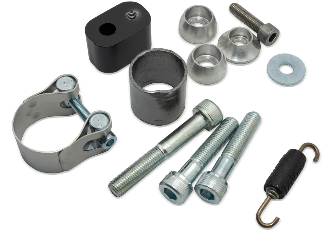 Support LeoVince robuste avec vis pour échappement Yamaha 125cc