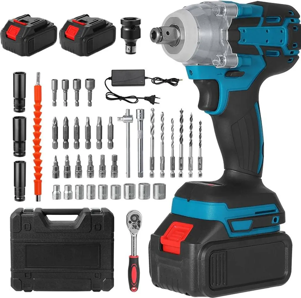 Kit Avvitatore a Percussione 380 Nm - Potente e Senza Fili - 2 Batterie