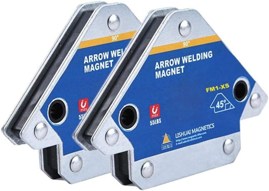 2 Stück Schweißmagnet Montagewinkel 45° / 90° / 135° Winkel für Schweißmontage und Rohrinstallation