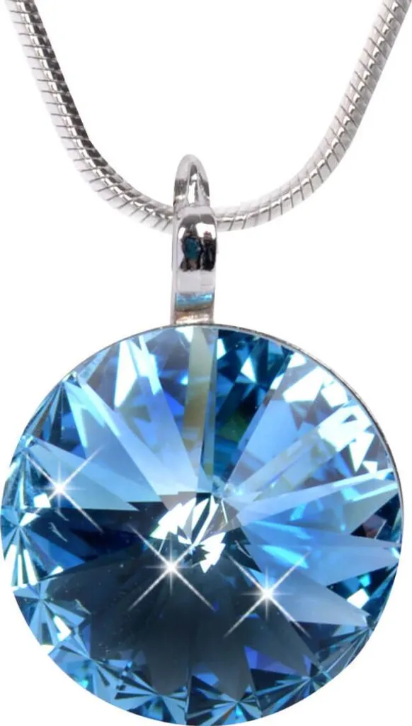 Collier d'aigue-marine Rivoli en argent sterling 925 - Bijou de luxe