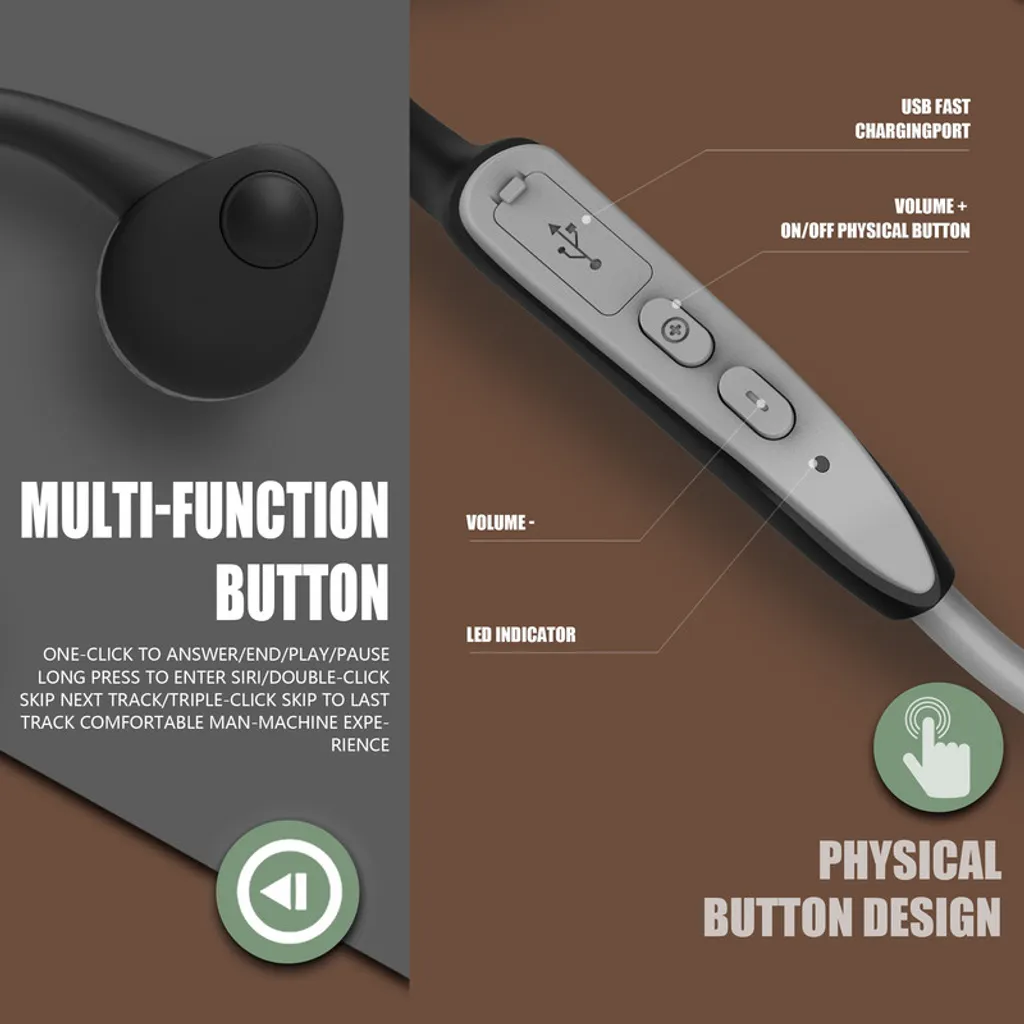 Fini les douleurs d'oreilles avec ce casque conduction osseuse vert