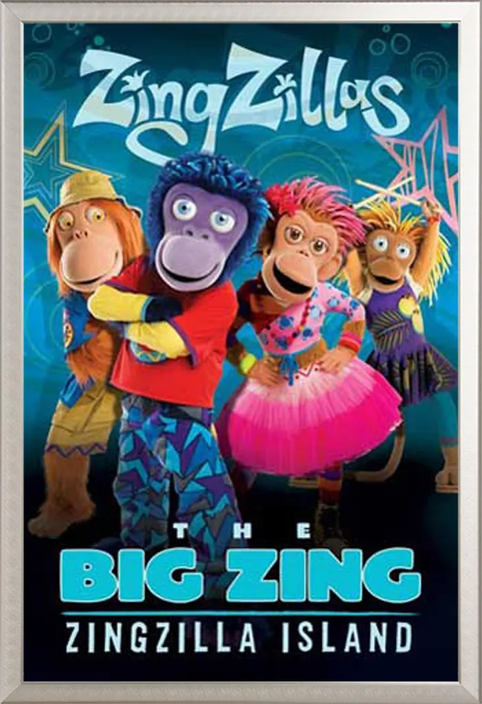 Cadre Photo Argenté avec Poster Zingzillas Incassable pour Enfant