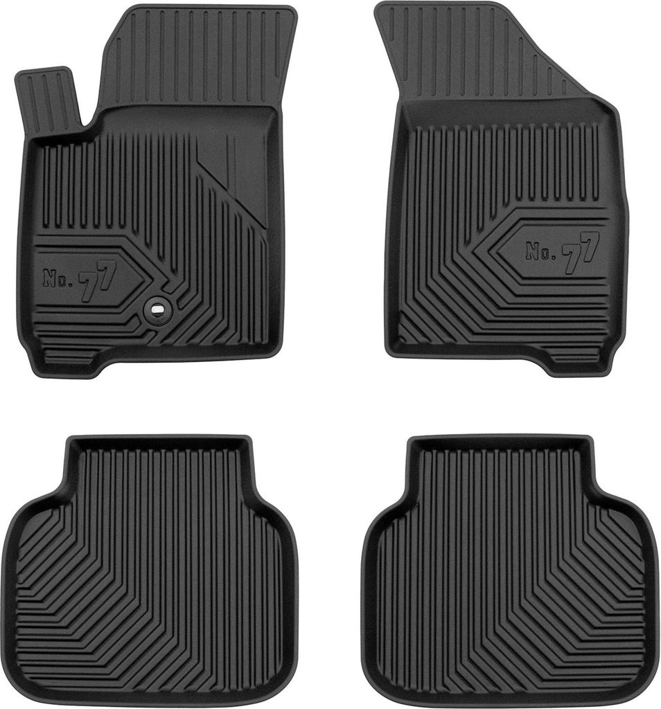 Fußmatten Gummimatten No.77 für Fiat Freemont 2011-2015 TPE Gummi Schwarz 4 tlg
