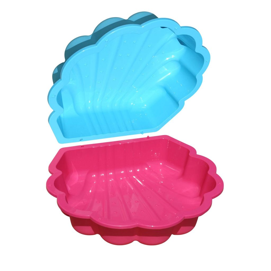 Sand- & Wassermuschel 2er Set Pink/Türkis 86x77cm Produktbild 