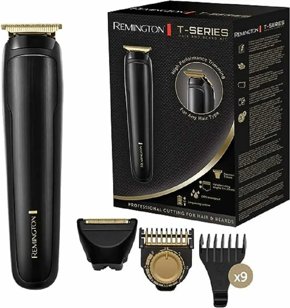 Tondeuse Remington MB7050 avec Lames de Précision T-Blade Noire Pro