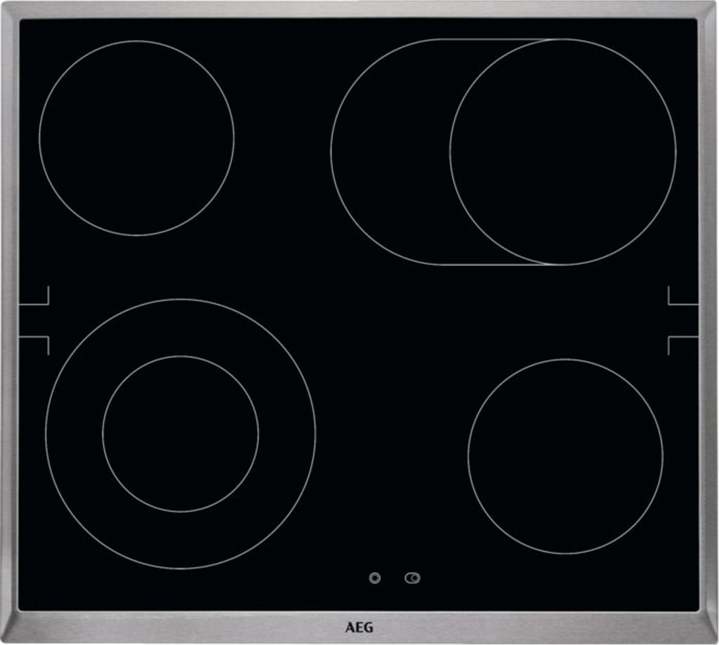 AEG HE604060XB, Schwarz, Edelstahl, Integriert, Produktbild 