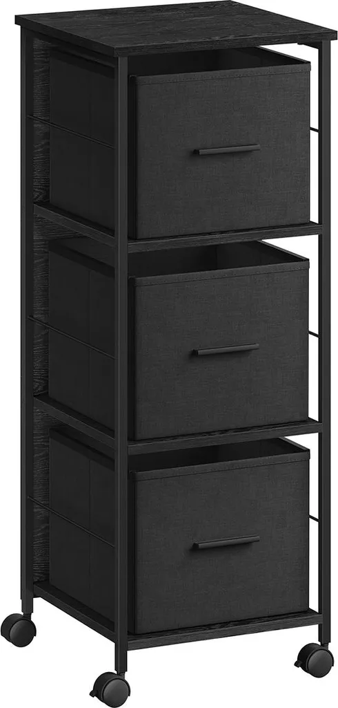 Armoire à dossiers 3 tiroirs ébène noir profond : fini le désordre au bureau