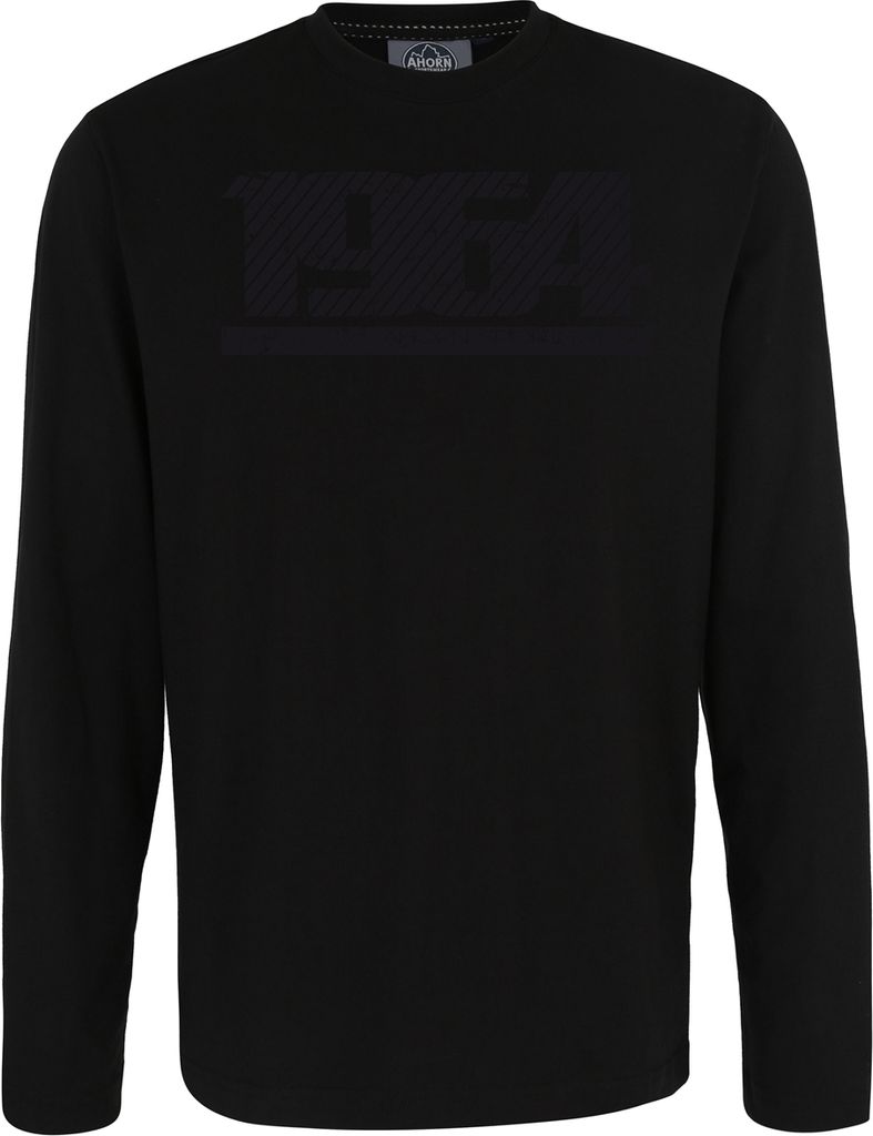 Übergrößen Longshirt Graphic Number schwarz AHORN Produktbild 