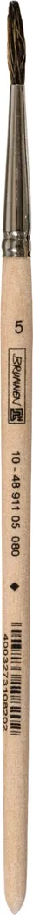 Brunnen 104891105 Pinceau n°5 en Poils Naturels avec Manche en Bois x12