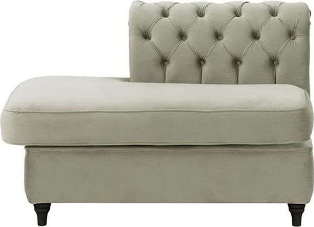 Chesterfield Modul - Abschlusselement rechteckig, links (ESL)-Velluto 15-black