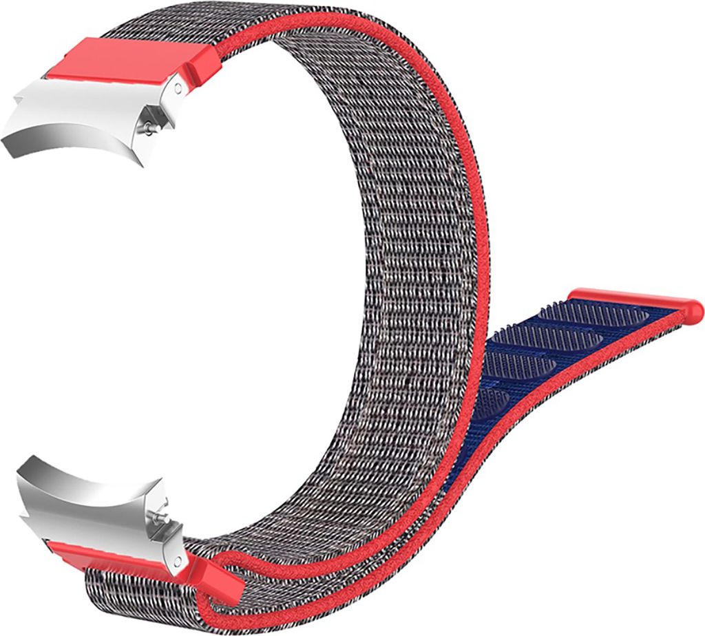 Cazy Nylonarmband mit Klettverschluss geeignet für Samsung Galaxy Watch 4/5/6/7 20mm - Rot