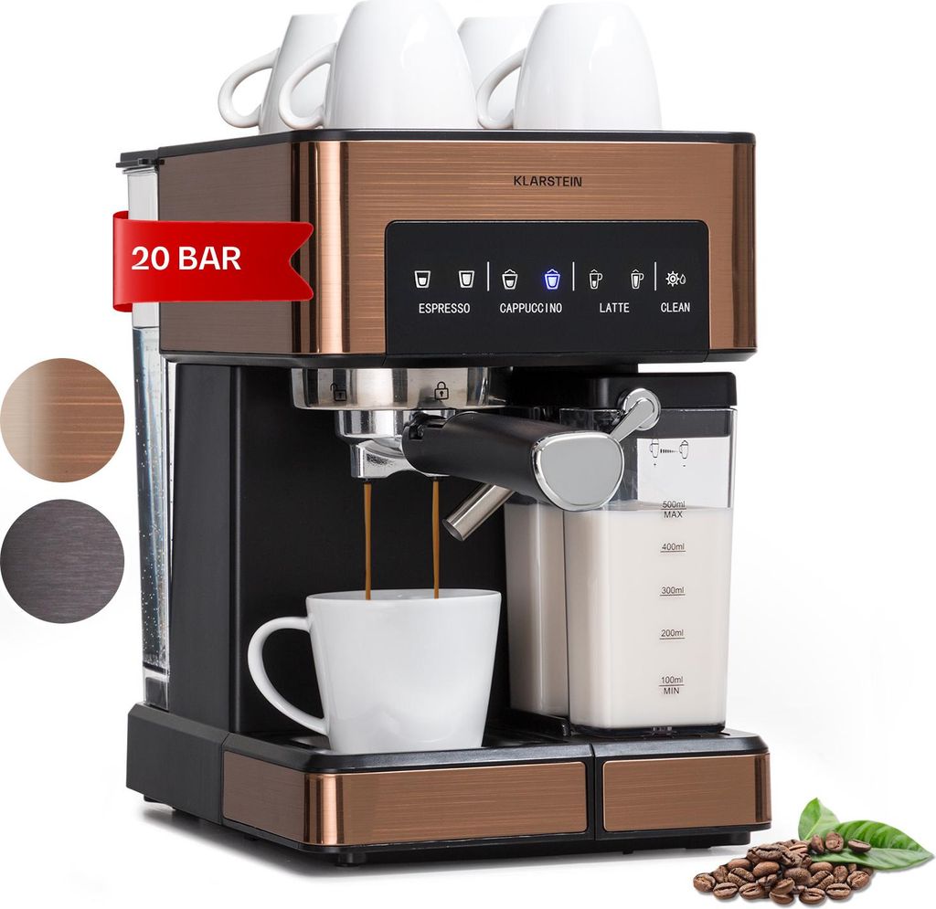 Klarstein Cafetiere avec Mousseur de Lait, Cafetières, Image du produit 