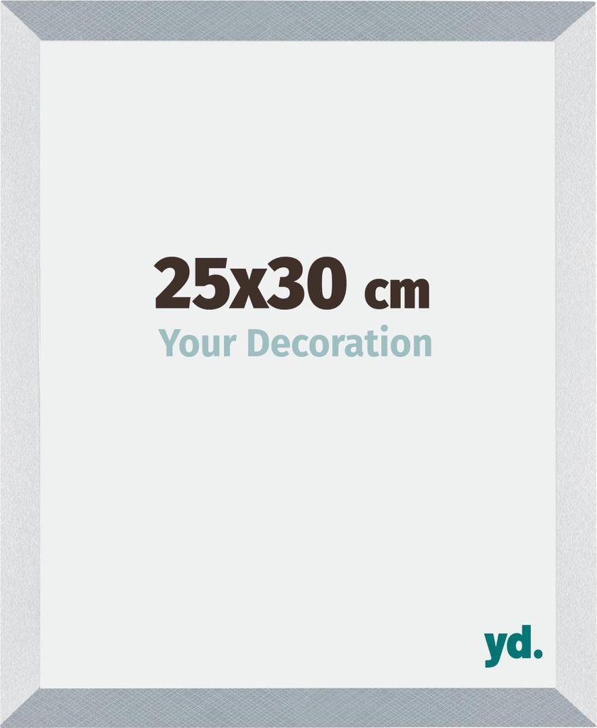 Bilderrahmen, 25x30 cm, Aluminium Gebürstet, MDF, Mura