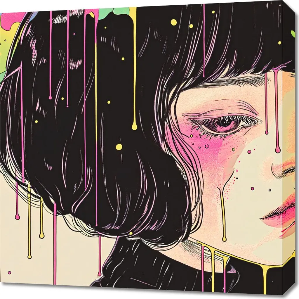 Image Flux de Couleurs 60 x 60 cm - Couleurs Vives et Finition Mate