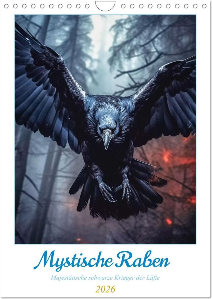 Mystische Raben (Wandkalender 2026 DIN A4 hoch), CALVENDO Monatskalender