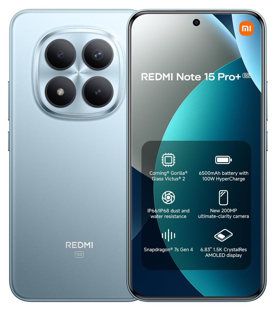 Xiaomi Redmi Note 15 Pro+ 5G Smartphone 12GB /512 GB 6,83" Produktbild 