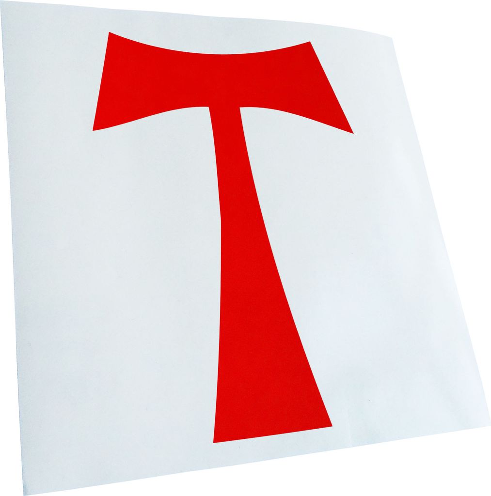 Kiwistar - Autoaufkleber - Antoniuskreuz - Rot - 24x17cm - Aufkleber für Auto, Laptop, Fahrrad, LKW, Motorrad mehrfarbig JDM Decal Racing