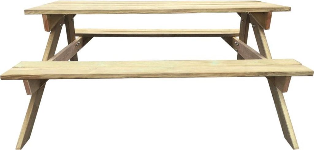 vidaXL Piknikový stôl 150x135x71,5 cm drevo Obrázok produktu 
