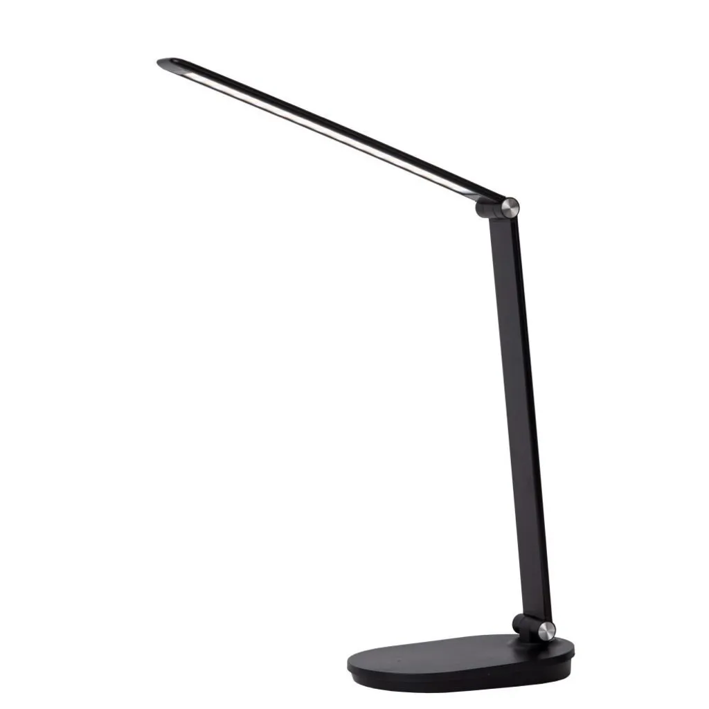 Réduire la fatigue visuelle : Lampe de bureau LED noire 8W Aldwin Lucide