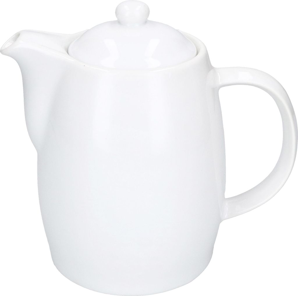 Kanne Kawi 850ml mit Deckel Porzellan für Tee & Kaffee weiß Produktbild 