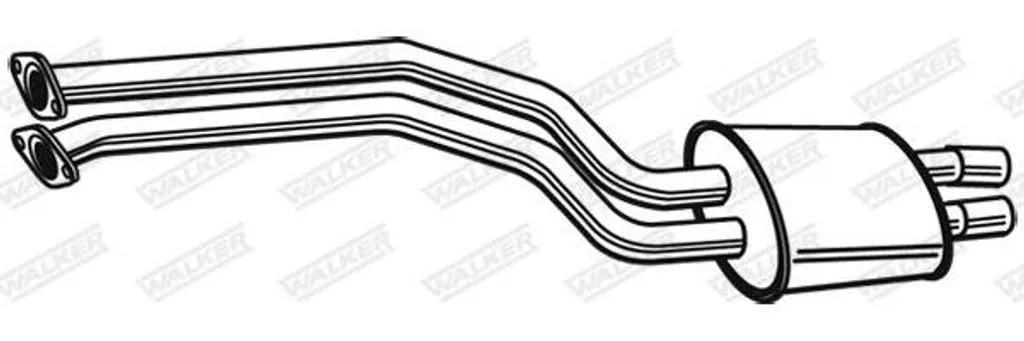 Silencieux avant WALKER 23306 robuste et durable pour BMW Série 5 E39