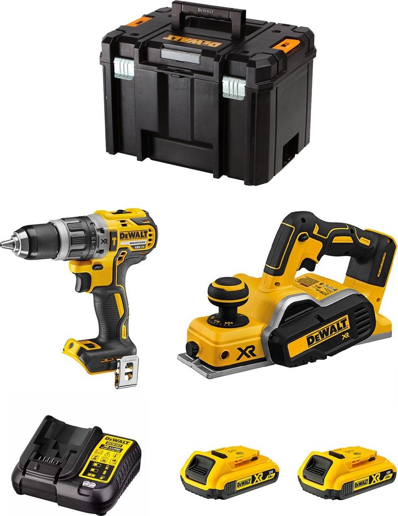 DeWALT Kit DWK207 (DCD796 + DCP580 + 2 x 2,0 Ah + DCB107 + TSTAK VI)