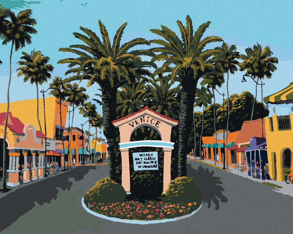 Zuty - Malen nach Zahlen - VENEDIGSTRASSE (ROBERT JOHNSON), 40x50 cm, mit Keilrahmen (bereits gespannt)