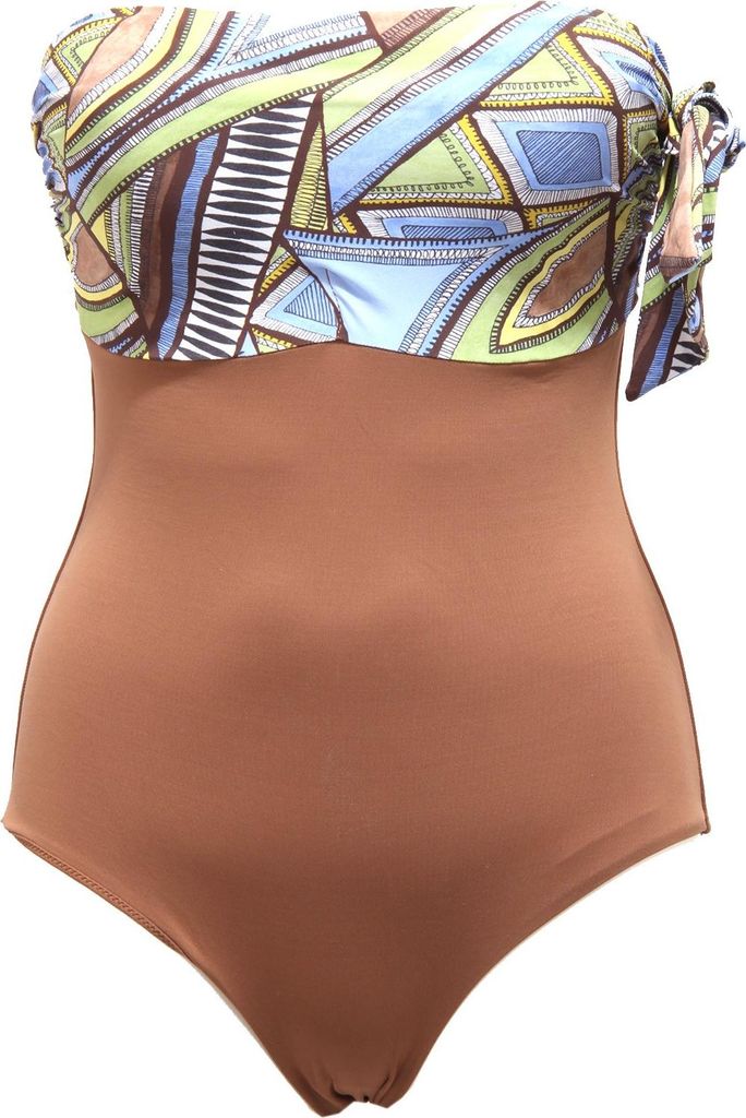 3877S costume donna RAFFAELLA D'ANGELO marrone multicolor beachwear woman