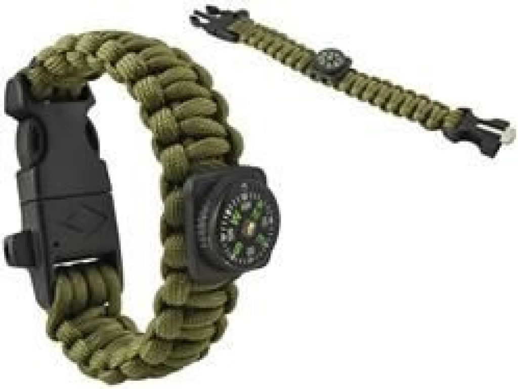 Trizand Náramek SURVIVAL s doplňky - zelený Obrázek produktu 