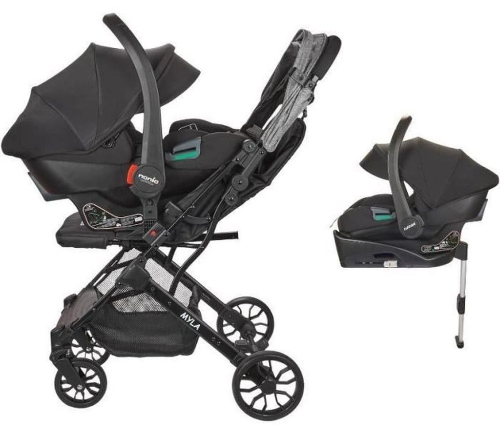 NANIA MYLA 2-in-1 Travel System Schwarz mit Rimini Produktbild 