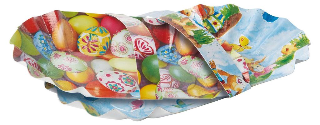 3x Osterschalen Osterkörbchen oval mit Henkel 28 x 16 cm Ostern sortiert