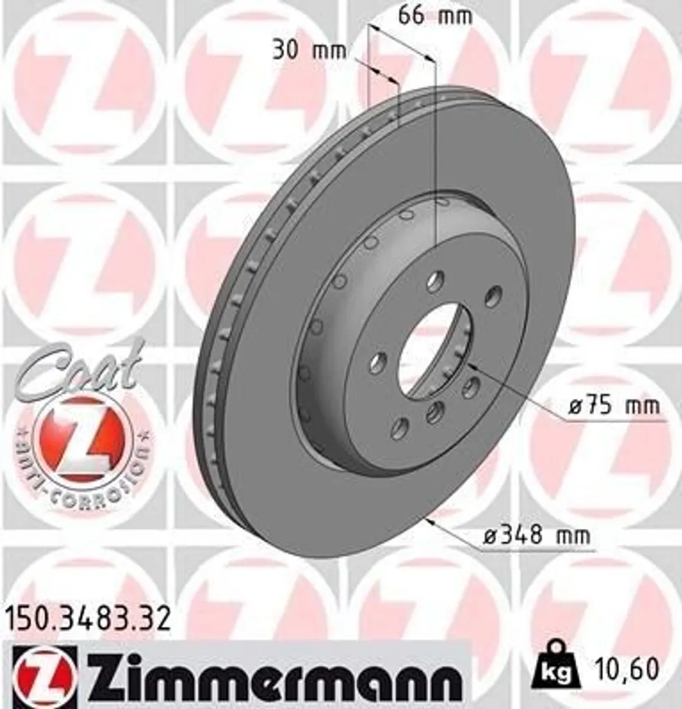 Disque de frein sans vibrations pour BMW F10 F11 F13 Zimmermann