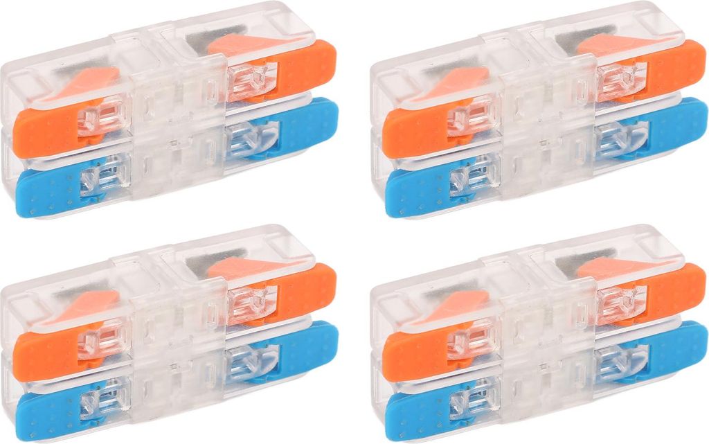 10 Stück Kompakt-Leiterverbinder, 2 Eingänge, 2 Ausgänge, Hebel-Drahtverbinder, elektrische Steckverbinder, 41 A, 450 V