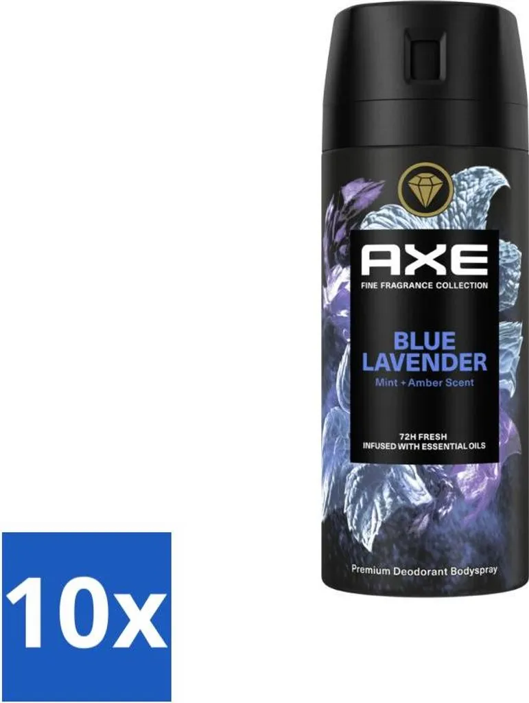 Offerta AXE Lavanda Blu 10 Pezzi - Deodorante Spray 150 ml Scorta