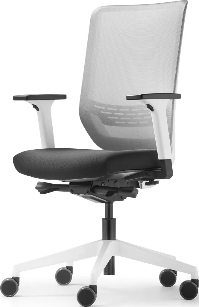 Fauteuil de bureau ergonomique blanc to-sync white SC avec accoudoirs