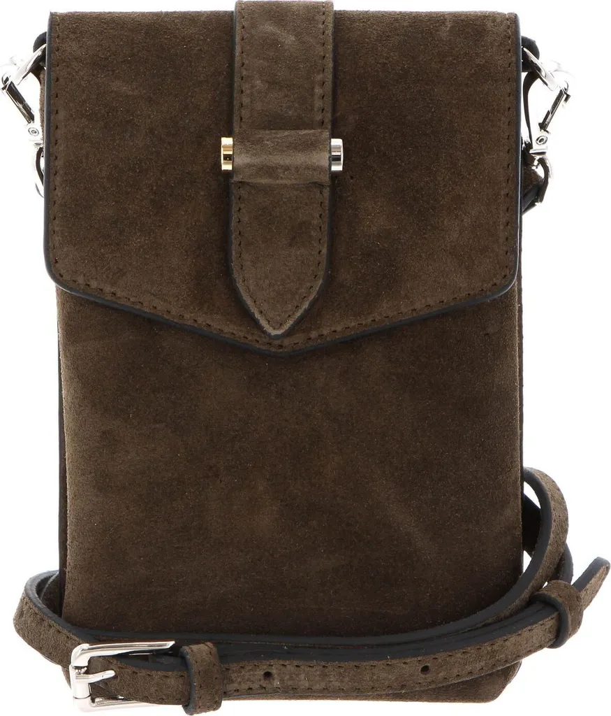 Pochette téléphone bandoulière en cuir suédé Gina Crossover Decadent