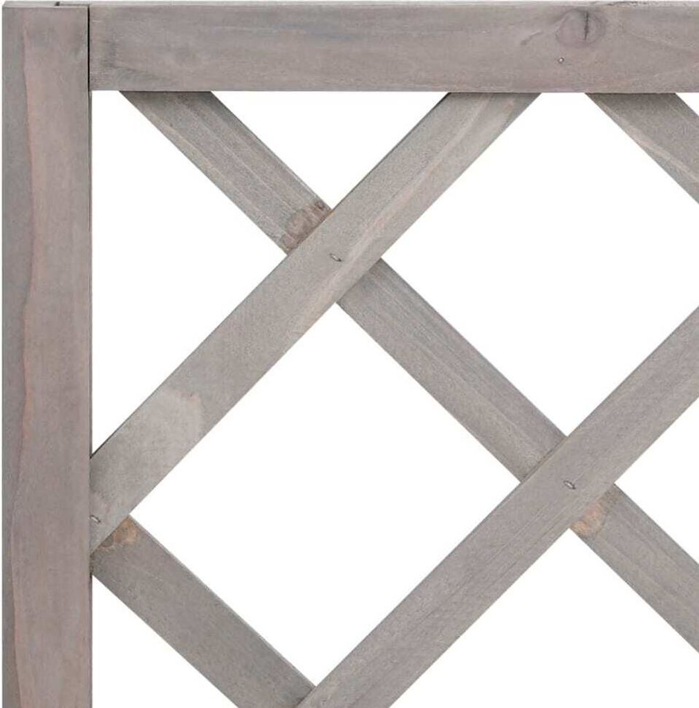 vidaXL Garten-Spalier mit Blumenkasten Grau 70x30x135 cm Produktbild 4