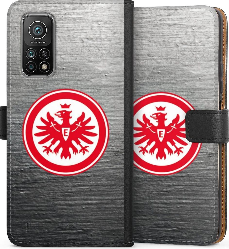 DeinDesign Klapphülle für Xiaomi Mi 10T Pro 5G Handytasche Lederhülle Tasche Eintracht Frankfurt Logo SGE