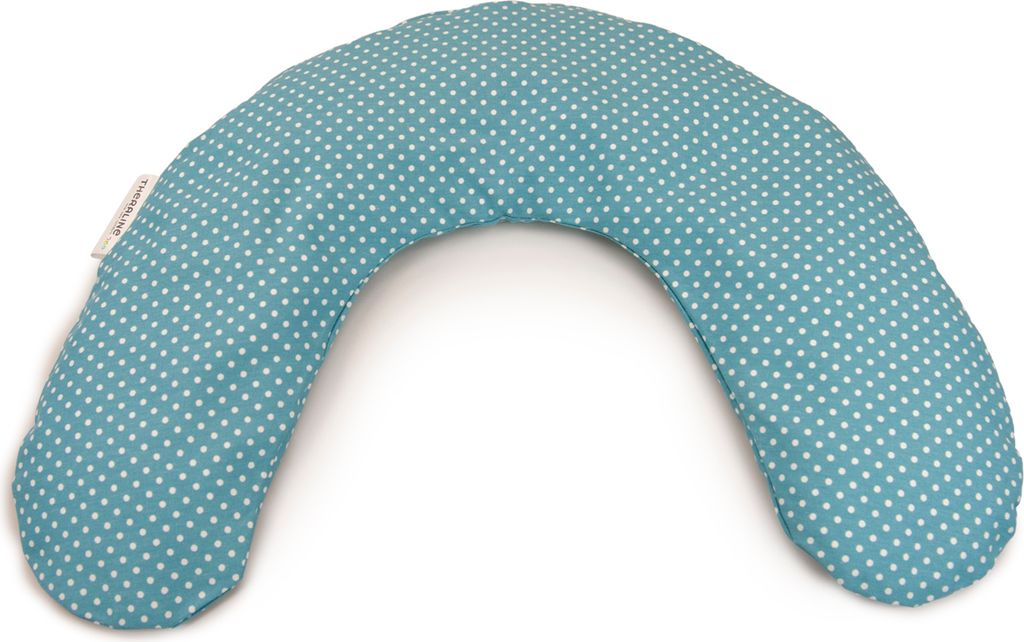Theraline Frühchenkissen 100 x 15 cm Punkte türkis