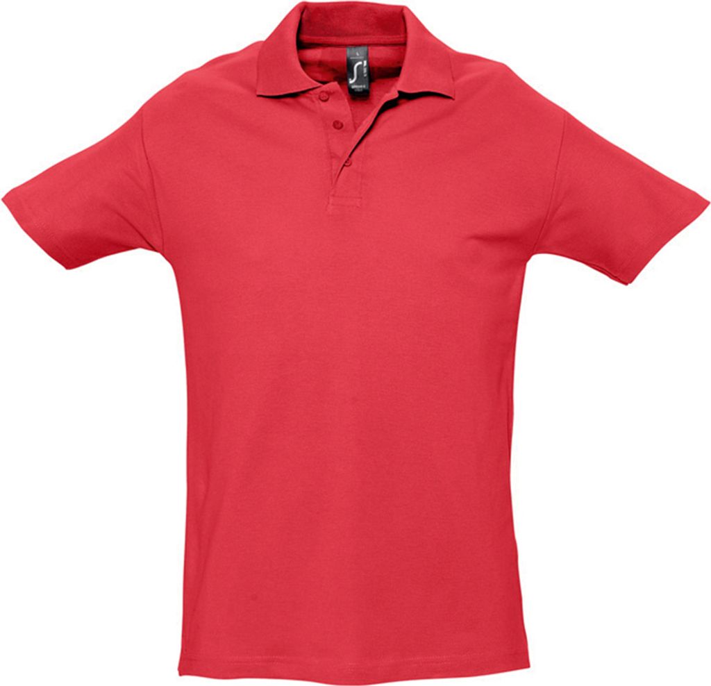 SOLS Herren Spring II Polo-Shirt, Kurzarm PC320 (Large) (Rot)