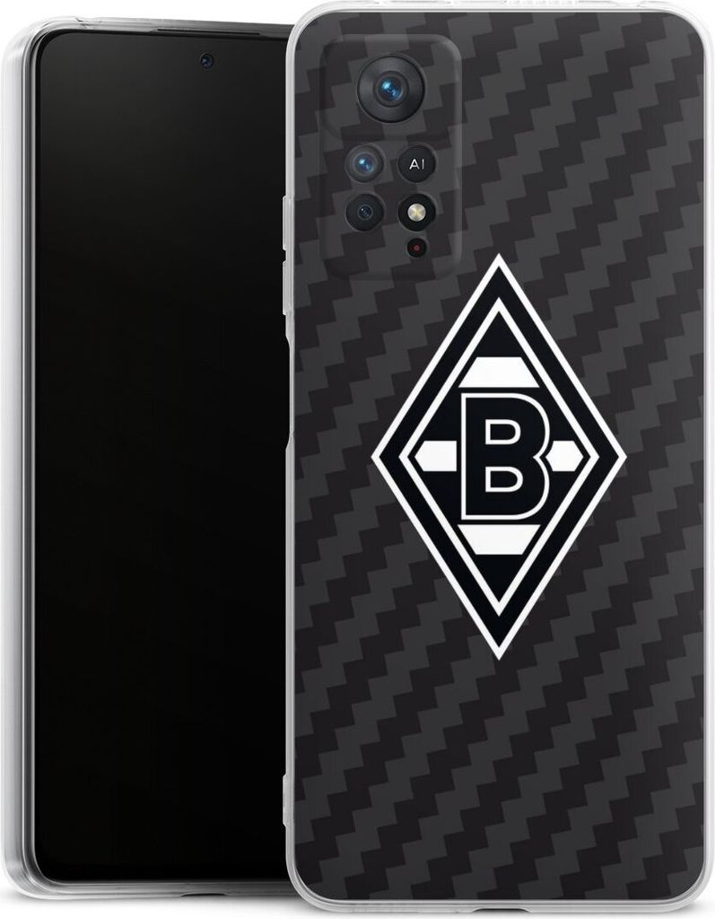DeinDesign Handyhülle für Xiaomi Redmi Note 11 Pro 5G Silikon Hülle Case Smartphone Schutzhülle Borussia Mönchengladbach Carbon Gladbach