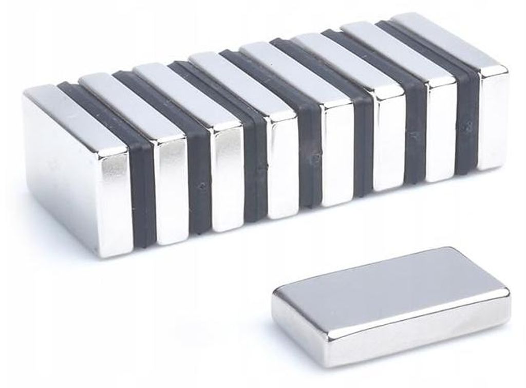 Top Magnesy - 5 Stück Neodym Magnete 25x15x5 mm N38 - extra starke Haftmagnete für Montage, Werkstatt & Industrie